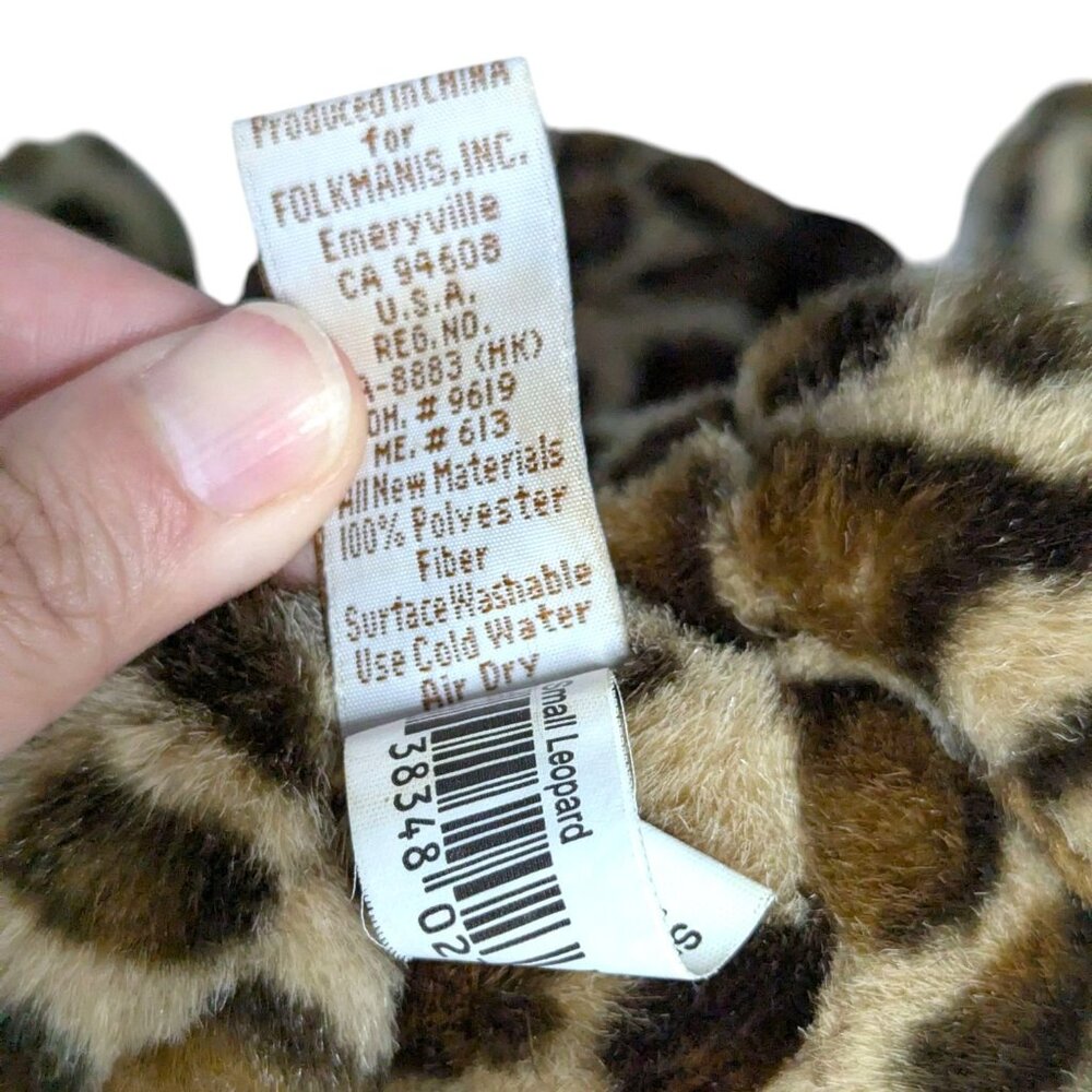 Folkmanis Brown Realistic Leopard Plush Stuffed Animal Soft Toy Hand Puppet 14" - Picture 9 of 12